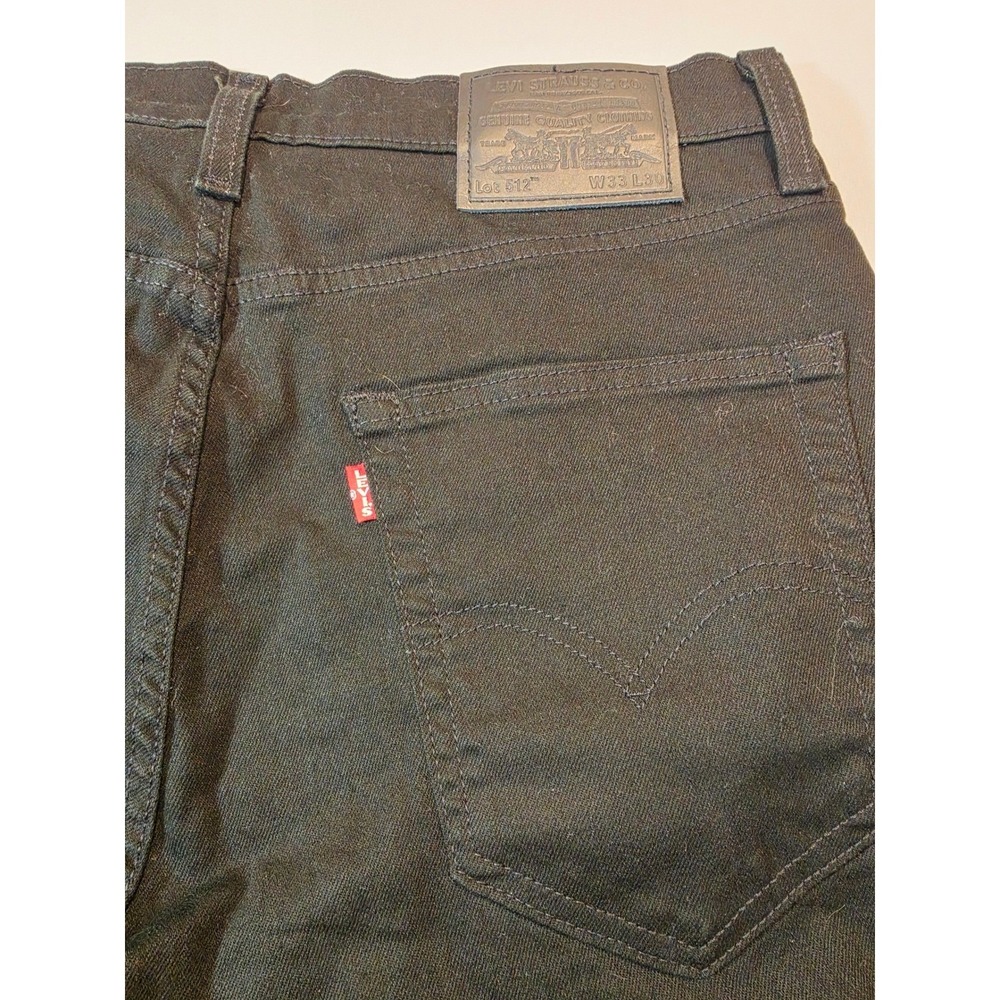 Levis Premium 512 Slim Taper Mens Jeans Black 33x30 288330013 New - Picture 5 of 8